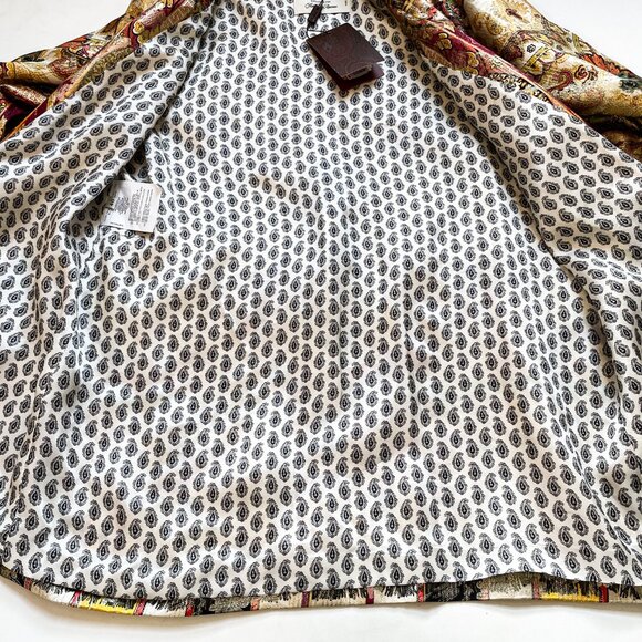 ETRO 50th Anniversary Silk Printed Jacket Saks Exclusive IT 46 US 10 NEW NWT - Picture 4 of 14